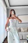 TRANSPARAN KORSE BLUZ