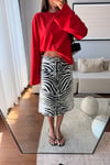 ZEBRA MİDİ ETEK
