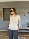 Desenli Yakalı Triko T-Shirt
