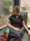 Göğüs Nakış Logolu Dantel İşlemeli Elbise