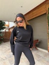 Gümüş Logolu Basic Sweatshirt