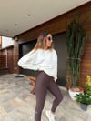 Gümüş Logolu Toparlayıcı Spor Tayt