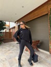 Gümüş Logolu Toparlayıcı Spor Tayt