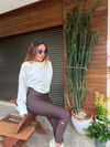 Gümüş Logolu Toparlayıcı Spor Tayt