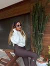 Gümüş Logolu Toparlayıcı Spor Tayt