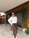 Gümüş Logolu Toparlayıcı Spor Tayt