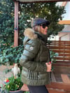 Klasik Marka Logolu Düğme Kapamalı Şişme Mont