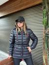 Kolda Nakış Logo Bel Büzmeli Şişme Mont