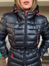 Kolda Nakış Logo Bel Büzmeli Şişme Mont