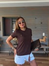 Metal Logolu Modal Kumaş T-Shirt
