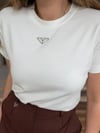 Metal Logolu Modal Kumaş T-Shirt