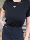 Metal Logolu Modal Kumaş T-Shirt