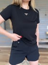 Metal Logolu Modal Kumaş T-Shirt