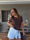 Metal Logolu Modal Kumaş T-Shirt