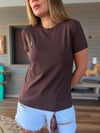 Metal Logolu Modal Kumaş T-Shirt