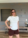 Metal Logolu Modal Kumaş T-Shirt