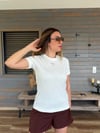 Metal Logolu Modal Kumaş T-Shirt