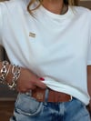 Metal Logolu Modal Kumaş T-Shirt