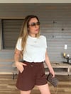 Metal Logolu Modal Kumaş T-Shirt