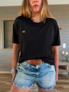 Metal Logolu Modal Kumaş T-Shirt