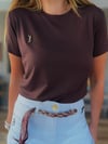 Metal Logolu Modal Kumaş T-Shirt