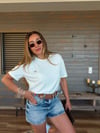 Metal Logolu Modal Kumaş T-Shirt
