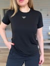 Metal Logolu Modal Kumaş T-Shirt