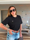 Metal Logolu Modal Kumaş T-Shirt