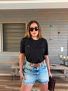 Metal Logolu Modal Kumaş T-Shirt