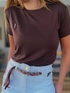 Metal Logolu Modal Kumaş T-Shirt