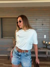 Metal Logolu Modal Kumaş T-Shirt