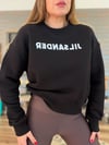 Nakış Gögüs Logolu Bisiklet Yaka Sweatshirt