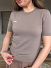 Nakış Logolu Basıc Triko T-Shirt