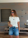 Nakış Logolu Bisiklet Yaka T-Shirt
