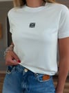 Nakış Logolu Bisiklet Yaka T-Shirt