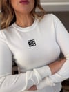 Nakış Logolu Bisiklet Yaka Triko