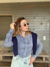 Nakış Logolu Çizgili Gömlek