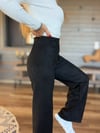 Nakış Logolu Geniş Paça Süet Pantolon