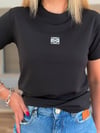 Nakış Logolu Modal Kumaş T-Shirt