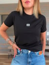 Nakış Logolu Modal Kumaş T-Shirt