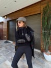 Nakış Logolu Yama Detaylı Yarım Fermuarlı Selanik Sweatshirt