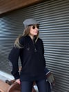 Nakış Logolu Yama Detaylı Yarım Fermuarlı Selanik Sweatshirt