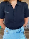 Nakış Marka Yazılı Yakalı Hırka