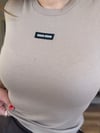 Ön Orta Armalı Basıc T-Shirt