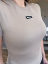 Ön Orta Armalı Basıc T-Shirt