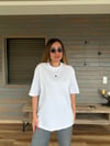Ön Orta Metal Armalı Bisiklet Yaka T-Shirt