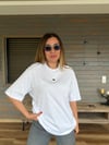 Ön Orta Metal Armalı Bisiklet Yaka T-Shirt