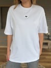 Ön Orta Metal Armalı Bisiklet Yaka T-Shirt
