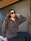 Slikon Gümüş Logolu Tam Fermuarlı Sweatshirt