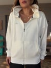 Slikon Gümüş Logolu Tam Fermuarlı Sweatshirt